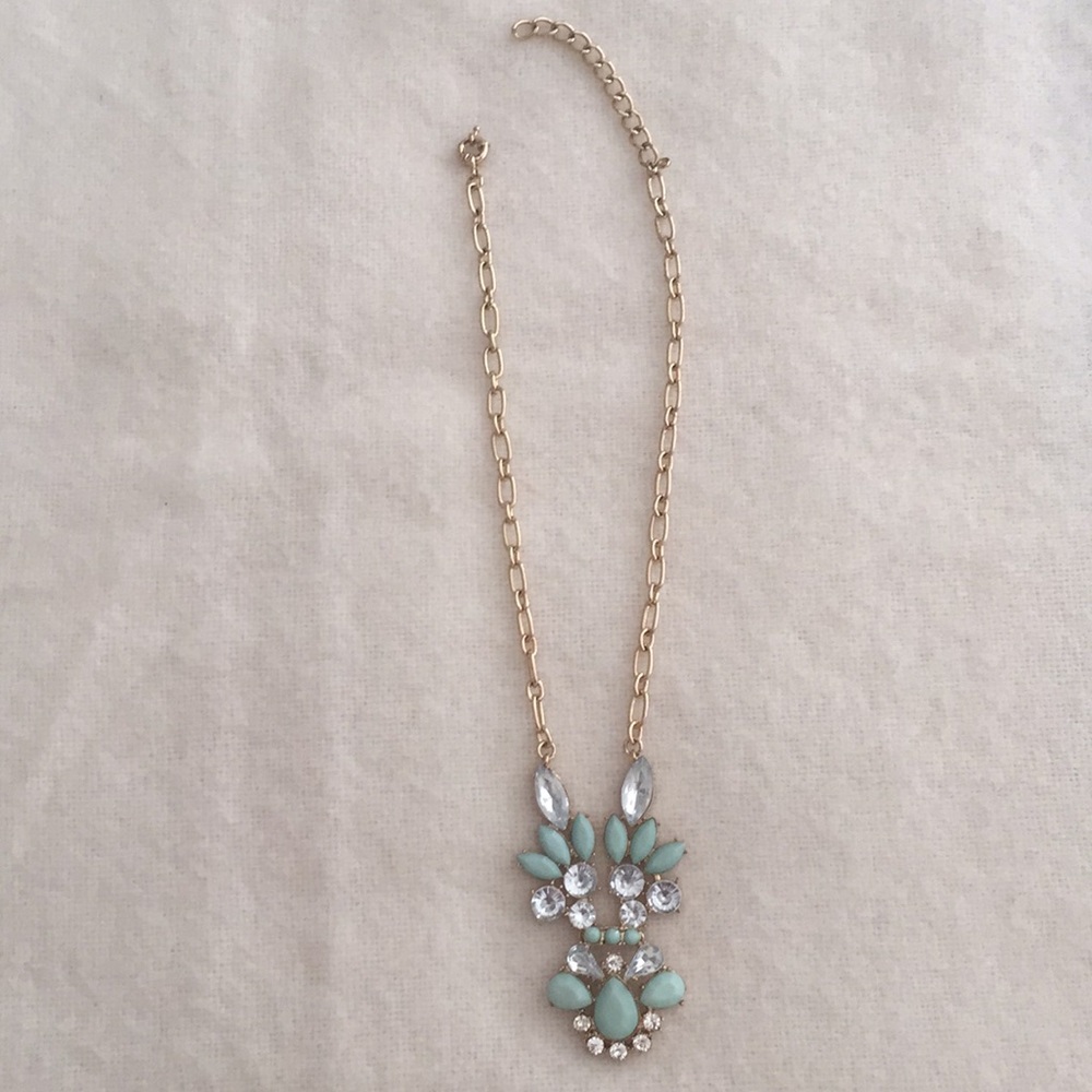 Blue and Gold Statement Necklace